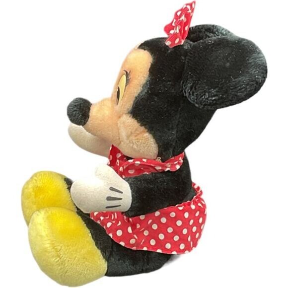 Vintage Disneyland Minnie Mouse Plush Toy 10" Polka Dot Dress & Bow Polyester - Picture 5 of 5